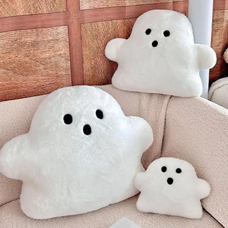 Jouet en peluche fantôme d'Halloween pour enfants, coussin doux, oreiller mignon, animal en peluche au beurre, décorations pour la maison, cadeau