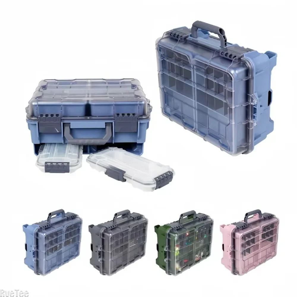 Multi-function Waterproof Lure Box Fishing Tackle Tool Box Large Capacity Outdoor Portable Camping Bait Accessories Storage Box
