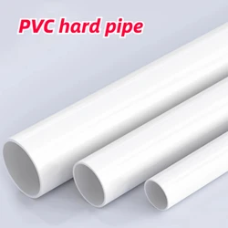1pcs White PVC Plastic Pipe Tube OD 16~90mm Fish Tank Aquarium Tube Garden Irrigation Watering Fittings Length 500mm