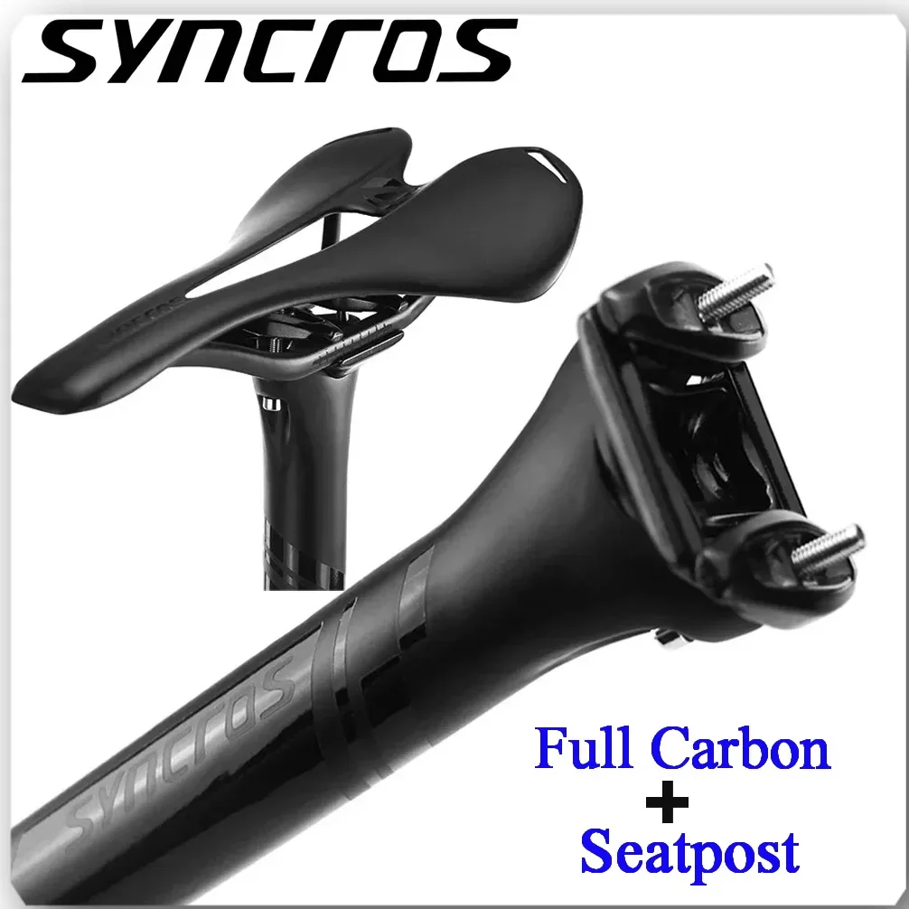 

SYNCROS Carbon Fiber Seatpost Mountain/Road Bike Carbon Seat FOR MTB Folding Bike carbon Saddle Matte Seat post 27.2/30.8/31.6mm