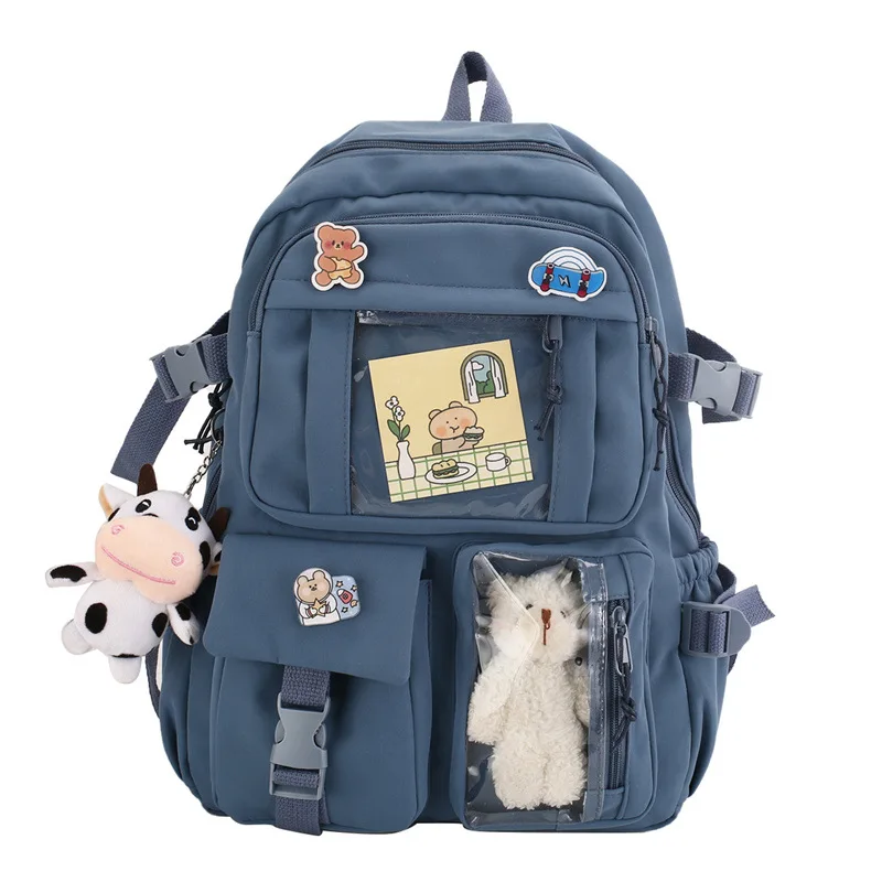 Nueva versión coreana, bolso de estudiante, mochilas escolares Kawaii informales para exteriores, mochila de moda de estilo Original para niñas