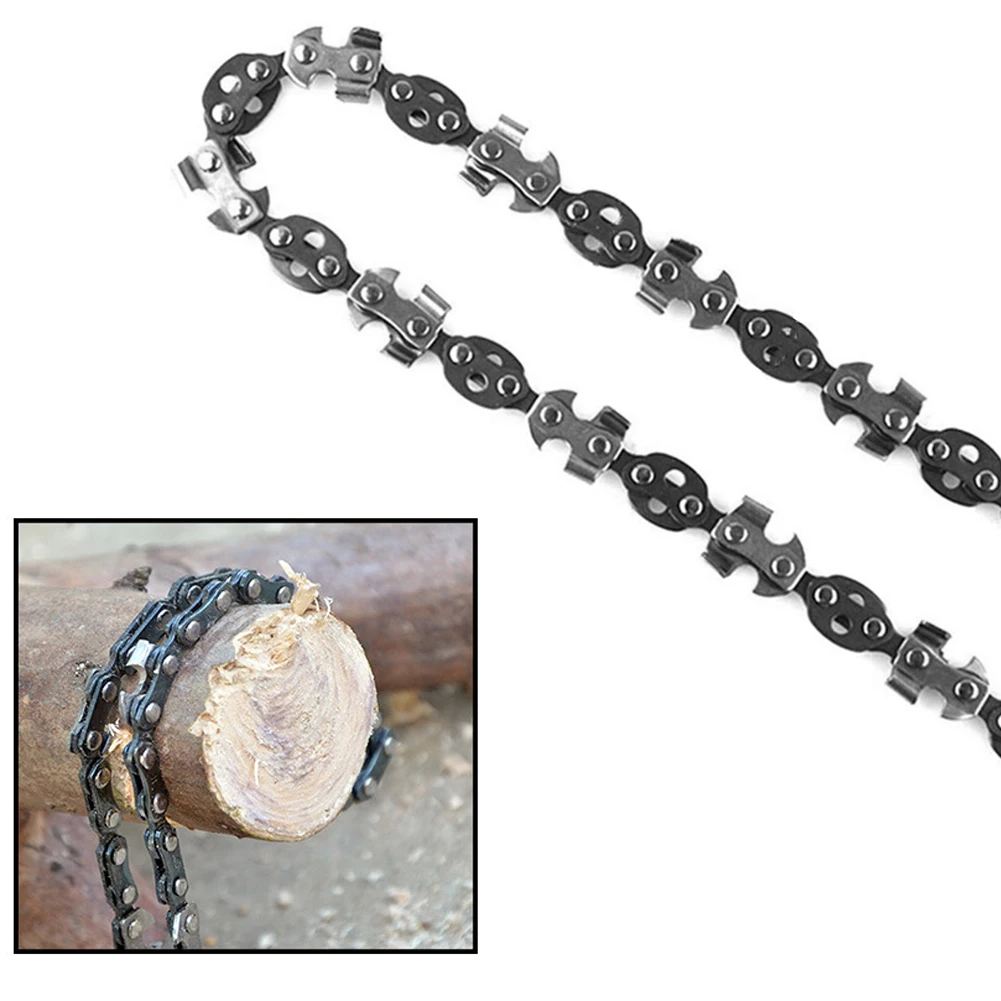 

53inch Hand Chain Saw with 68 Teeth Manual Steel Rope Chain Saw Folding Pocket Chain Saw for Camping/Hiking/Fishing/Picnic Use