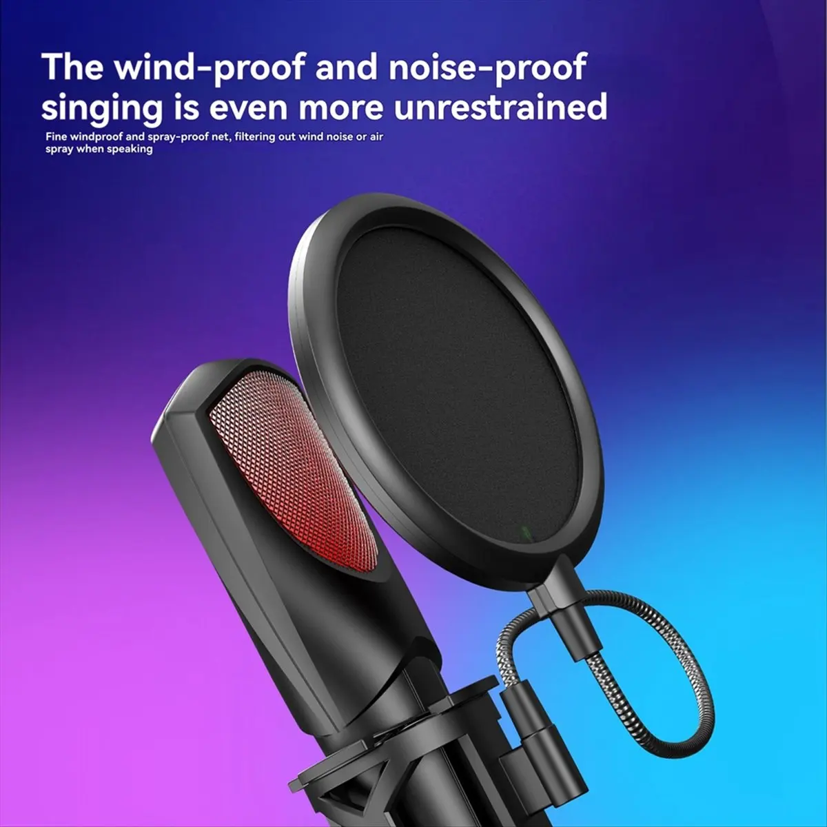 Active Phase Desktop USB Condenser Microphone RGB Gaming Microphone Live Streaming, Karaoke, Gaming, Video Conference Microphone