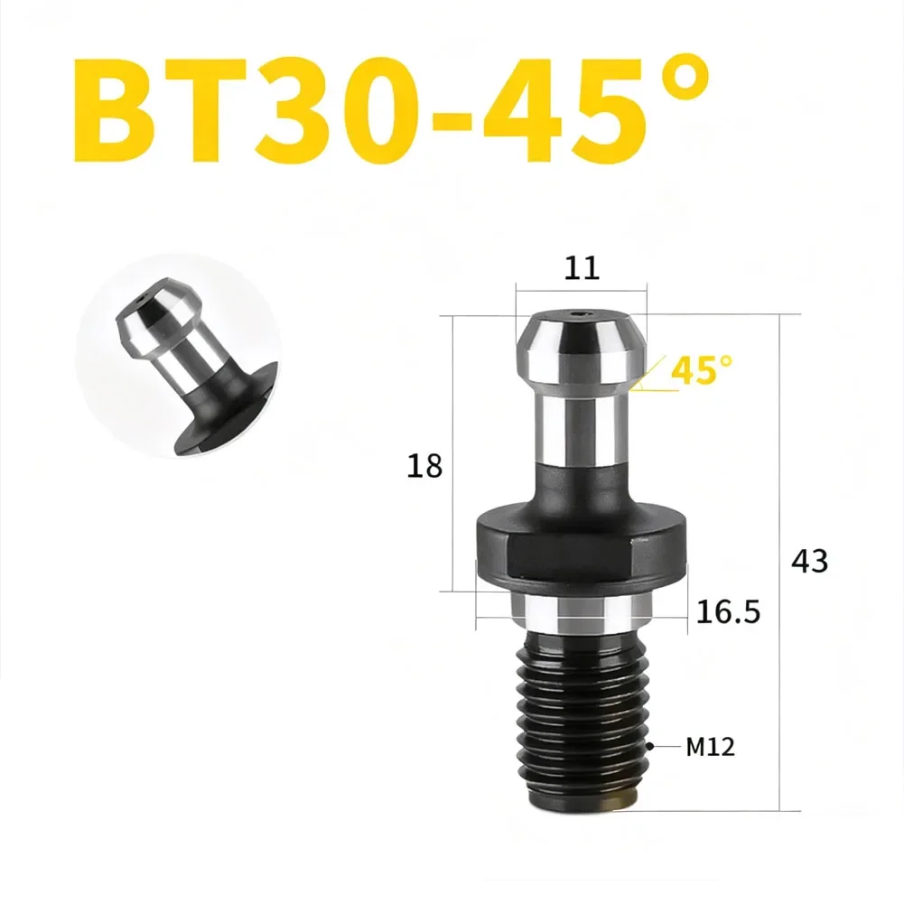 40CrMnTi 20CrMnTi BT30 Toolholder Integral Forging Cnc Pull Stud Tool Holder Quenched And Threaded High Concentricity