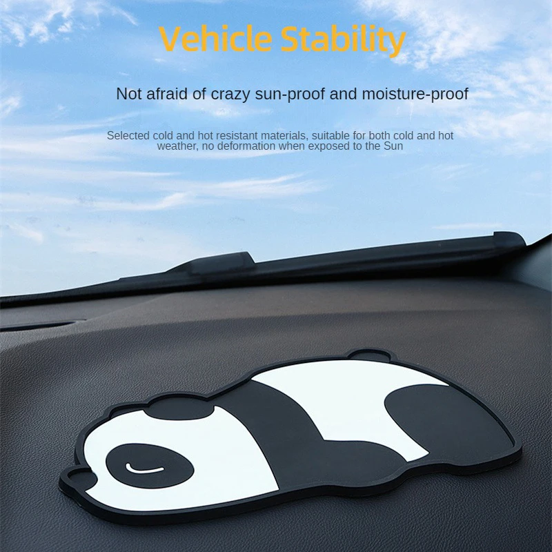 Car Anti-slip Mat Cartoon Animal Car Central Control Mat High Temperature Resistant Odorless Washable PVC Car Anti-slip Mat