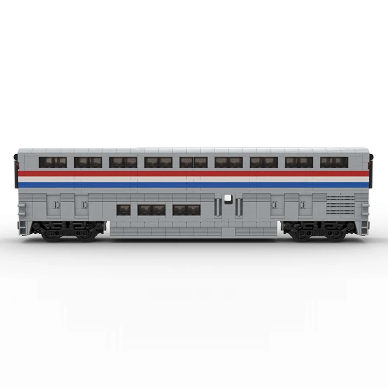 مدينة سيارة نموذج MOC قوالب بناء طبقة مزدوجة قطار Superliner مدرب وحدات التكنولوجيا الهدايا عطلة تجميع ألعاب أطفال