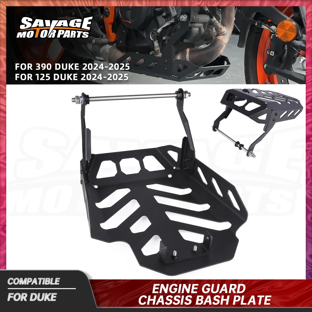 

For 390 Duke 125 DUKE 2024 Engine Guard Chassis Bash Plate Motorcycle Exhaust Protection Skid Plate Crash Protector Accessories