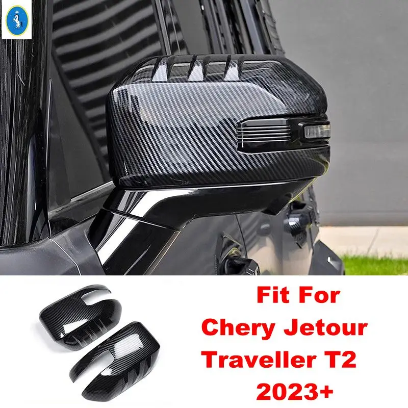 

For Chery Jetour Traveller T2 2023 2024 Car Reverse Mirror Shell Sticker Rearview Mirror Cover Styling Modification Accessories