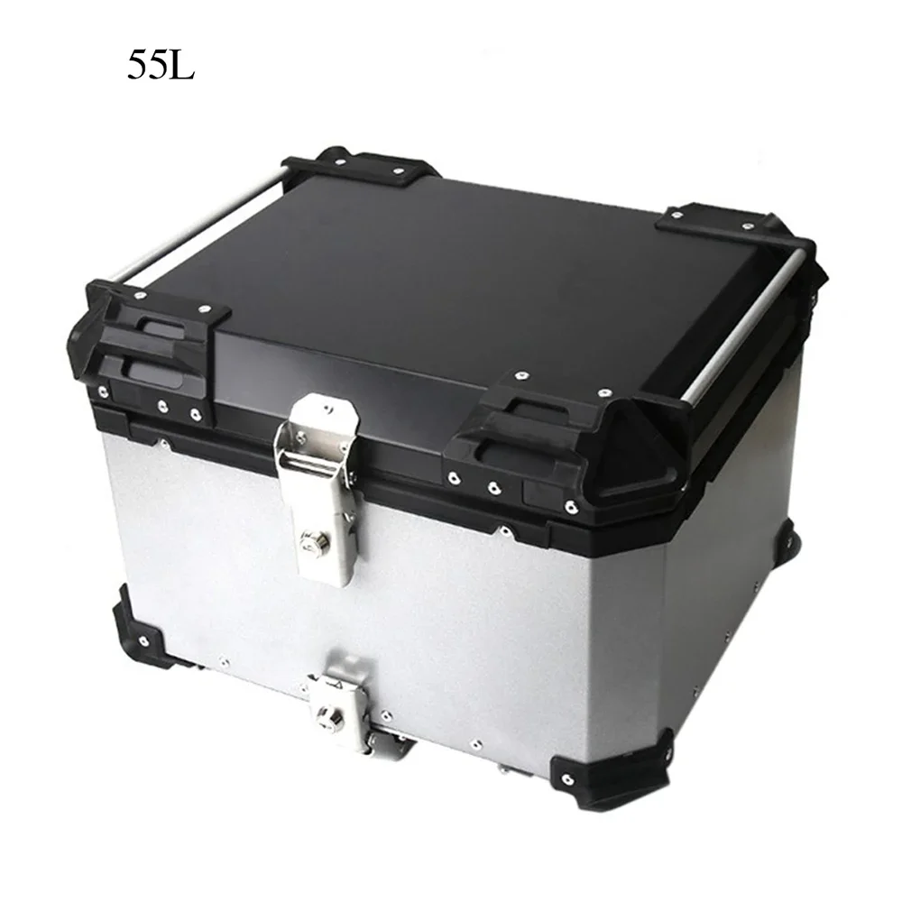 55L Universal Motorcycle Rear Luggage Case Storage Tail Box Waterproof Quick Release Trunk for Honda Suzuki Kawasaki Yamaha