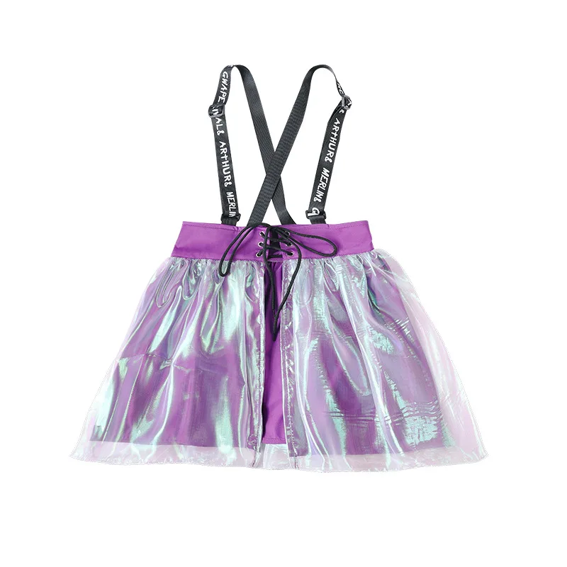 Girls Jazz Dance Costume Children Street Hip Hop Modern Dance performance Stage Cheerleading Costume Colored Braids for Kids