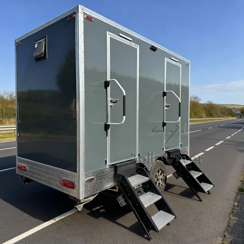

High Quality Solar Mobile Restroom Trailer Multicab Trailer Bathroom Luxury Trailer Toilet for Outdoor Events