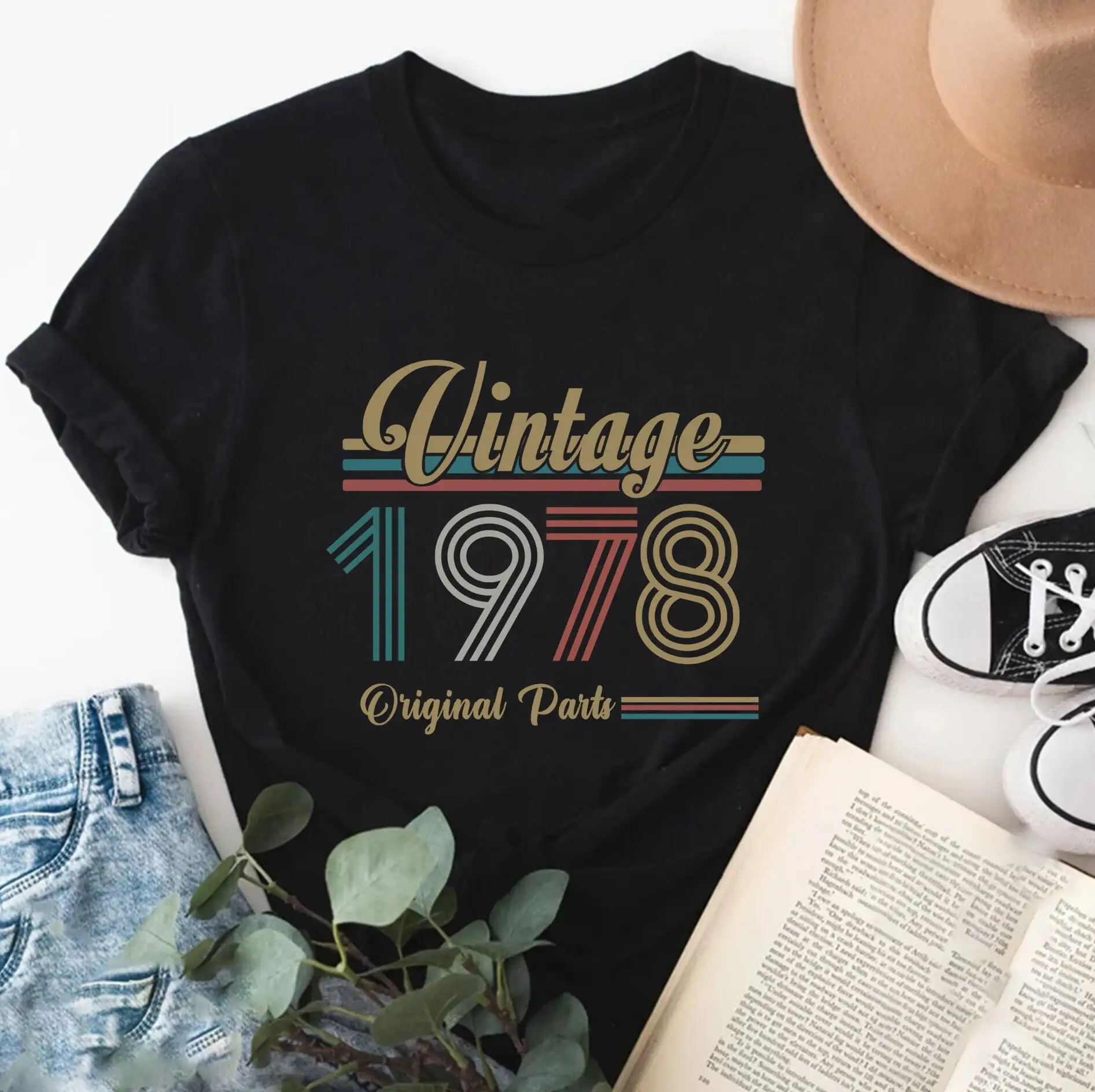 Винтажная футболка на 46 день рождения 1978 для лучшей подруги, женщины на день рождения