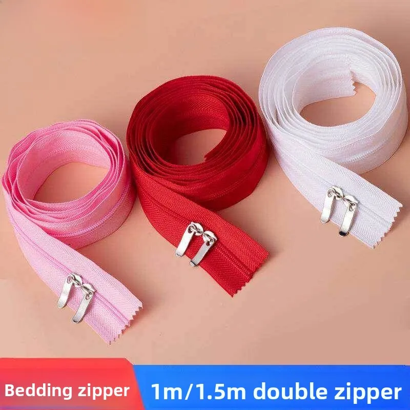 long-version-thin-model-15-meters-zipper-bedding-cover-case-double-head-duvet-cover-sheet-special-home-use-zipper-head-accessory