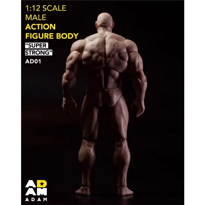 MUFF TOYS ADAM 1/12 مقياس ذكر الجندي الهزلي قوي العضلات الجسم 6 ''سوبر مرنة المشتركة عمل الشكل الجسم دمية #2