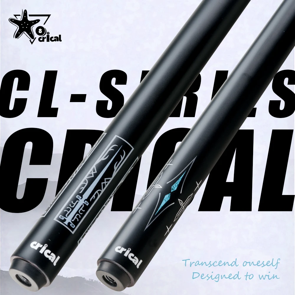 CRICAL CL-02/03 Carbon Fiber Pool Cue Stick Low Deflection 12.2mm Tip Pool Stick Radial Joint 1/2 Professional Billiard Cue