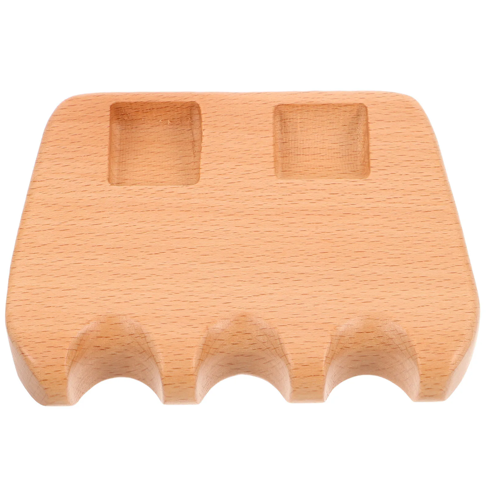 

3-Cue Solid Wood Pool Cue Rack Portable Stable Billiard Stick Holder for Game Room Club Pool Table Accessories