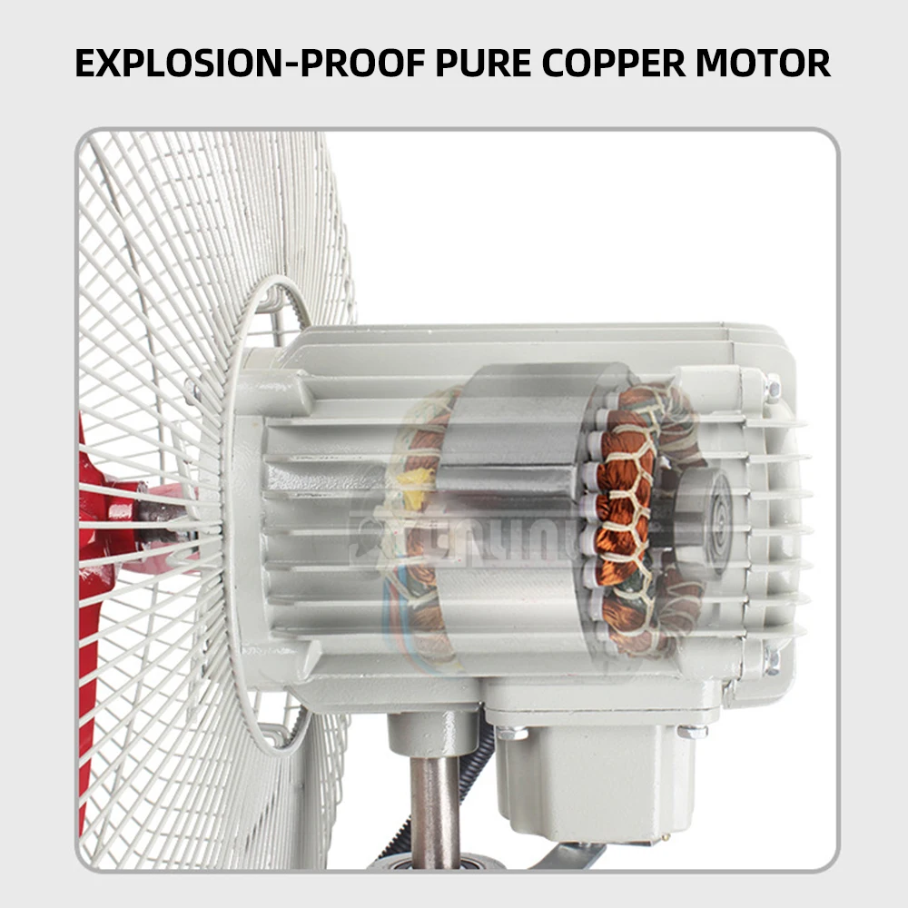 350~750W High Power Industrial Electric Fan Wall Mounted Strong Wind Factory Ceiling Fan Large Volume Air Moving 220V/380V