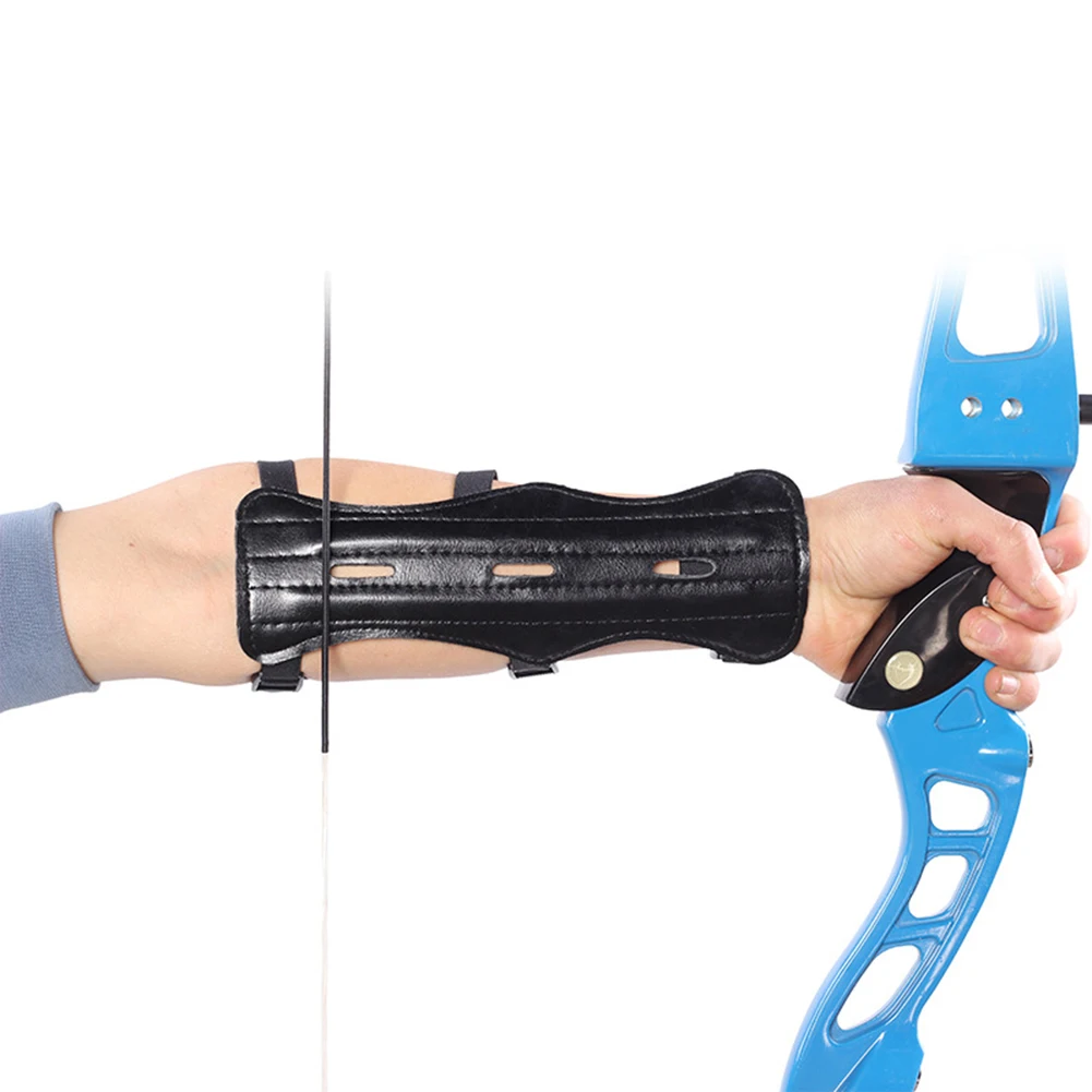 الحرس مع ثقوب واقي للذراع معدات واقية في الهواء الطلق بولي Material المواد 22*8.5 سنتيمتر معدات سوداء الحرس التدريب الجلود