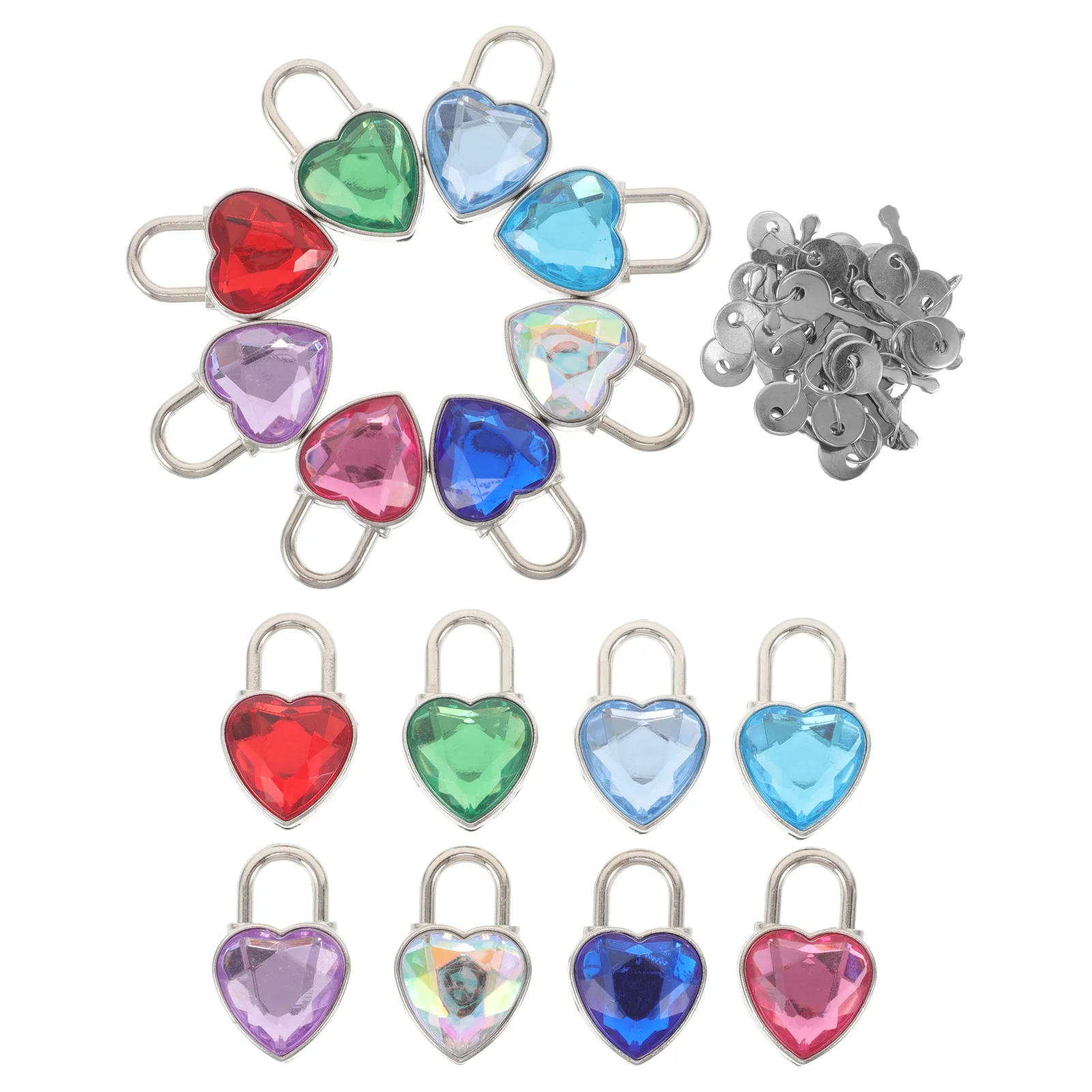 

16 шт., металлический замок в форме сердца с драгоценными камнями, маленький компактный брелок со стразами, замок для пар, романтическое путешествие от Affection