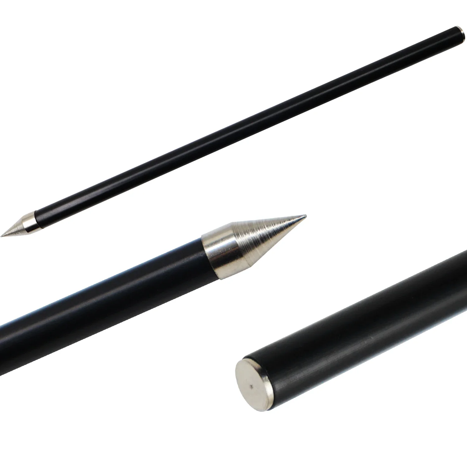 Flechas de pesca negra 7.5mm 20cm punta metálica tiro resortera - imagen 3