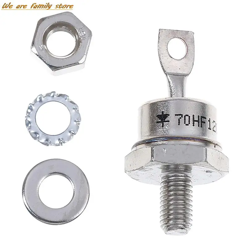 Rectificador de alta potencia 70HF120 70A 1200V, tipo perno metálico, accesorios de diodos, 1 unidad