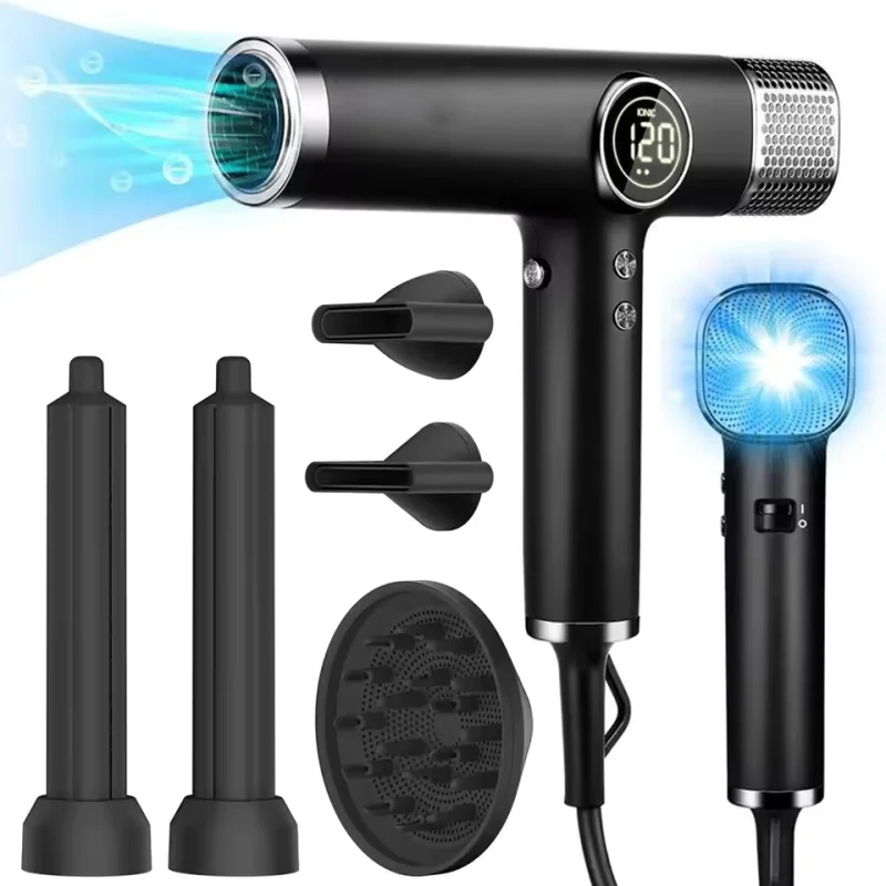 

110000 RPM High-Speed Brushless Motor Negative Ionic Blow Dryer for Fast Drying Low Noise Thermo-Control Hair Dryer