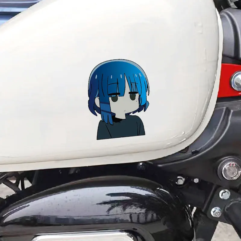 1PC Anime Girl JDM Motorcycle Sticker Waterproof for Motorbike Front Fairing Side Panel Car Window Rear Bumper Electric Scooter view 4