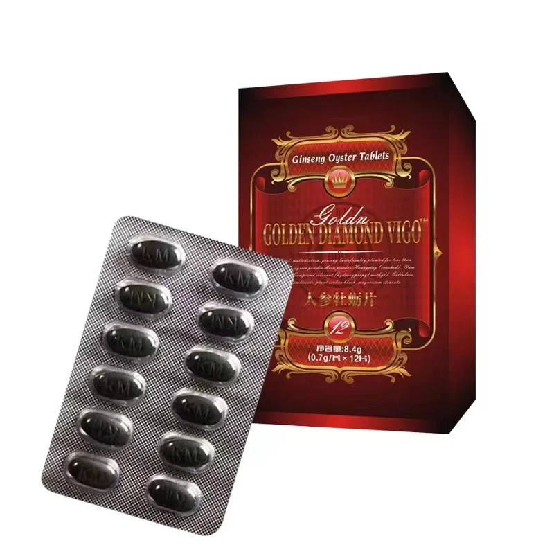 1 Box of Red Diamond Ginseng Oyster Tablets 12 Capsules Male Oral Health Food