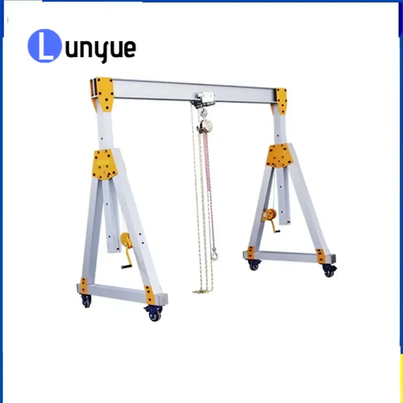 Portable Aluminum Single Gantry Crane 500kg 1T 2T 3T 5T Height Adjustable Mobile Lifting Hoist for Marine Workshop Warehouse
