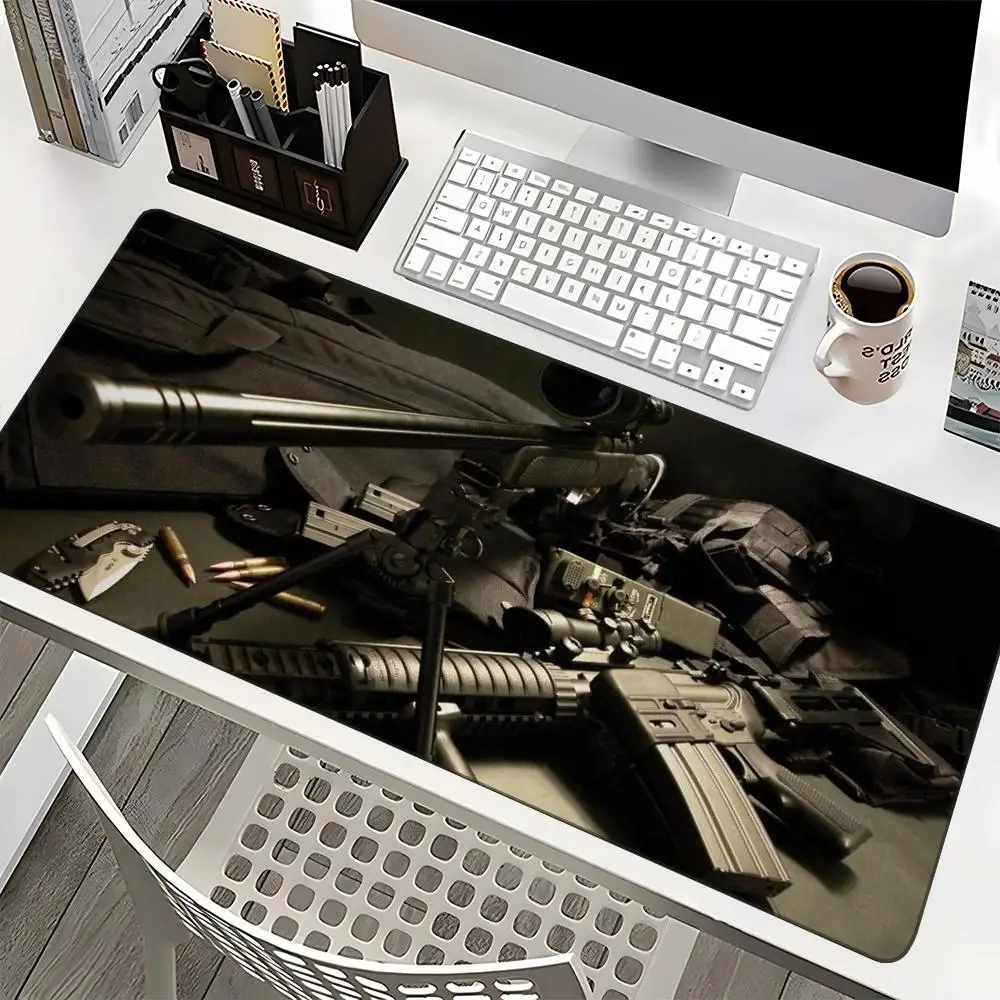 

Gun Aesthetics and Art Mouse Pad Large Computer Gaming Accessories MousePads Desk Mats Carpet Anti-slip Laptop Soft Mice