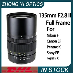 Zhongyi Optics 135mm F2.8 II Camera Lens For Nikon F Canon EF Fujifilm X Pentax K Sony E/FE Mount Mirrorless SLR Camera