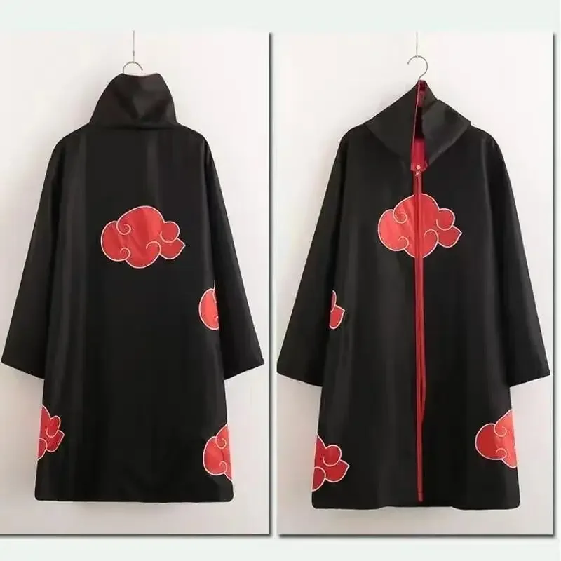 Costume de Cosplay Naruto, cape à manches longues, pour Halloween, carnaval, Uchiha Itachi, Robe d'organisation de l'aube, cape brodée, cadeau