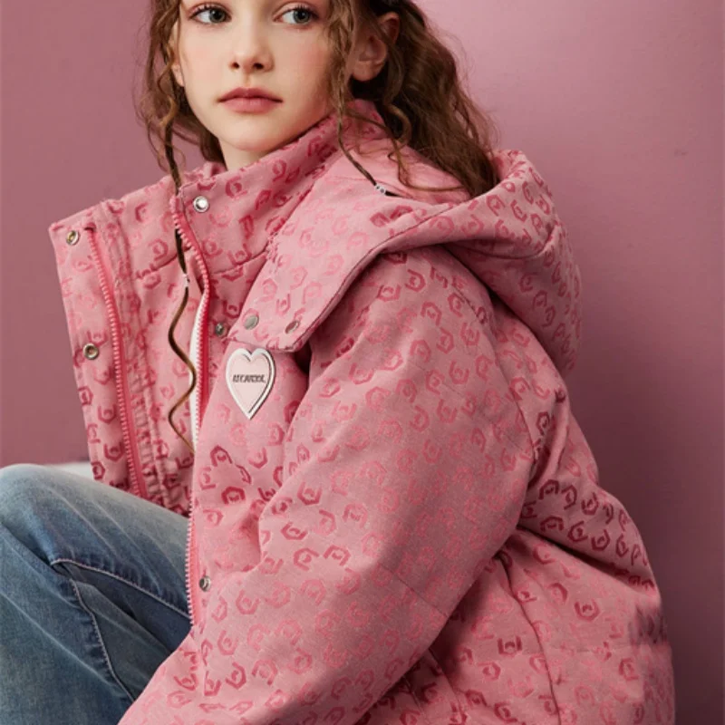 

Girls Coat Overcoat Jacket Windbreak Outerwear 2024 Cardigan Winter Autumn Warm Cotton School Sport Teenagers Children's Clothin