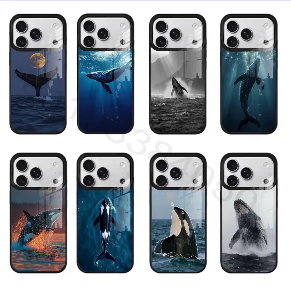 

Whale For iPhone 17,16,15,14,13,12,11,Pro,Max,Plus,Mini,SE4,E Magnetic For Magsafe Wireless Phone Case