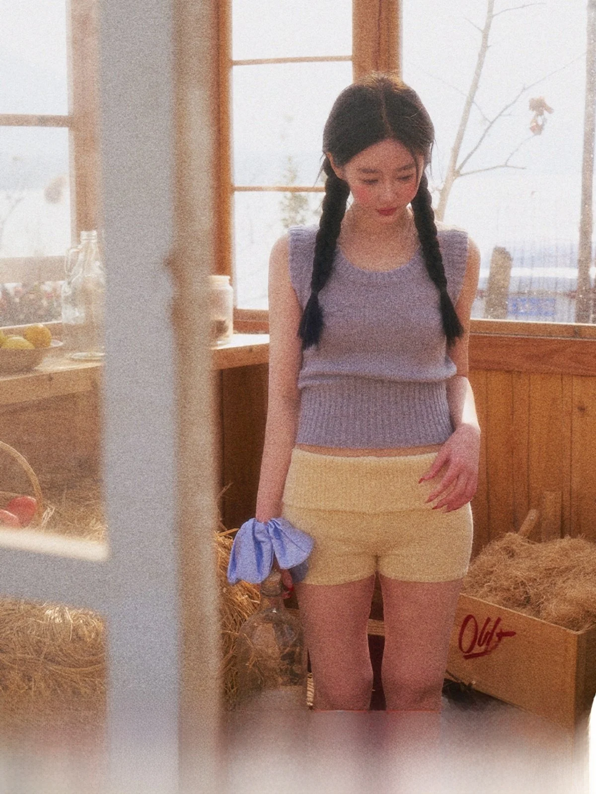 

Синий облегающий вязаный свитер для женщин, весна-лето, новинка, тонкий, легкий, безрукавка, топ, высокое качество, смесь полиэстера и хлопка