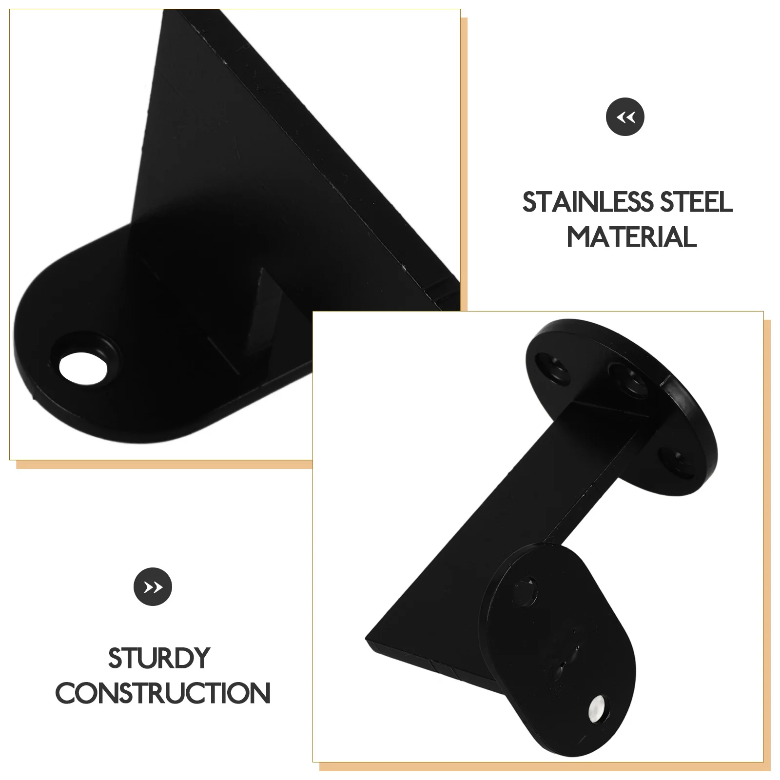 Support de main courante d'escalier, Support mural en acier inoxydable pour supports de garde-corps d'escalier, Support de main courante, Rail métallique