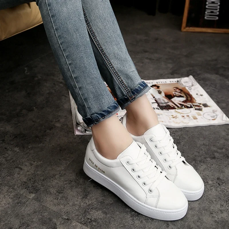 2024 Brand Shoes for Women Versatile Women\'s Vulcanize Shoes Outdoor Women Sneakers Solid Lace Up Ladies Casual Shoes Zapatillas