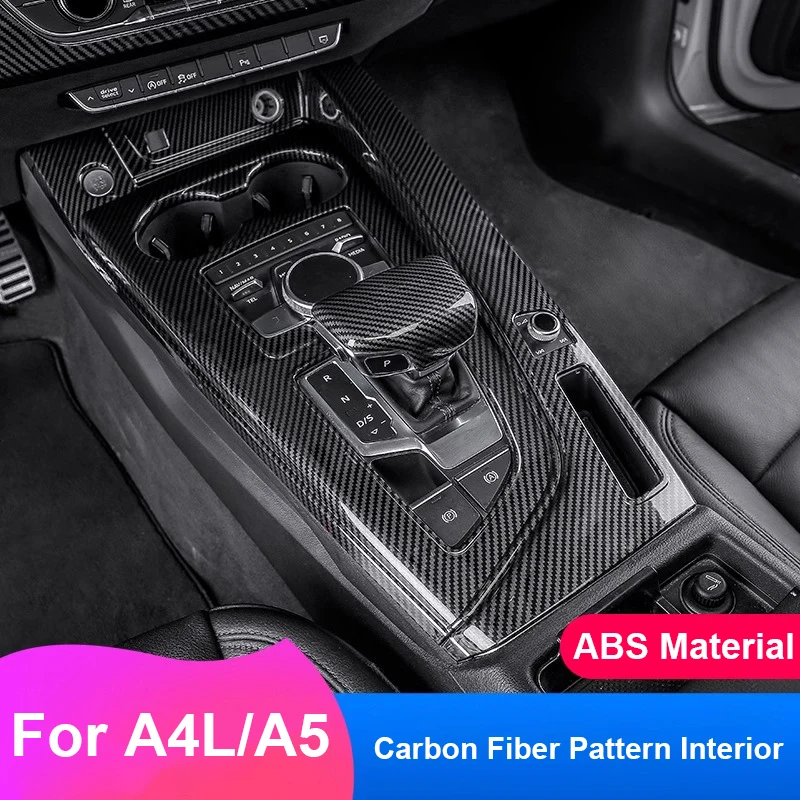 For Audi A4L B9 Sedan A4 Allroad Avant S4 A5 S5 2017 2018 2019 2020 2021 2022 2023 2024 ABS Carbon Fiber Overlays Interior Trim - Image 2