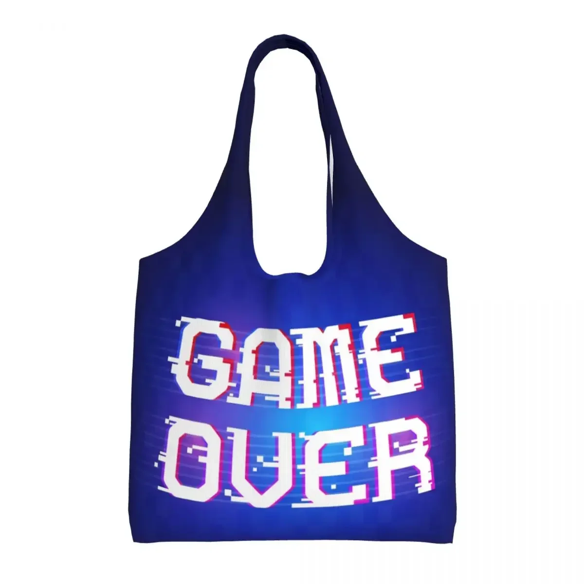 لعبة مخصصة على ألعاب الألعاب تحكم حقيبة تسوق بقالة قماش للمتسوقين حقيبة كتف سعة حقيبة يد هدية متينة