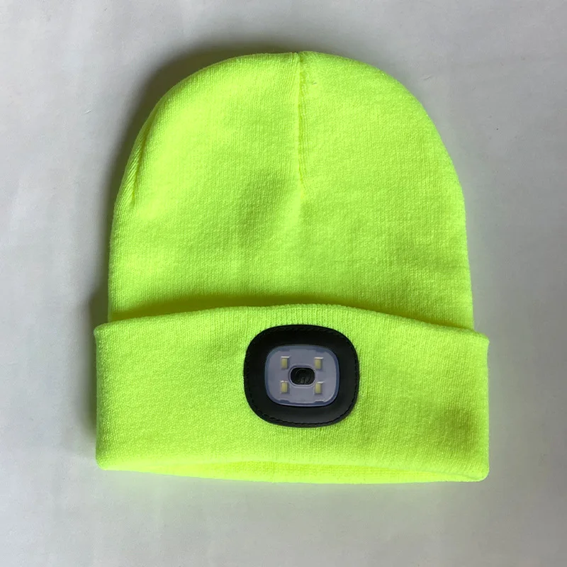 LED Cap Light Beanie with Light Unisex Rechargeable Hands Free LED Headlamp Hat Knitted Night Light Beanie Cap Flashlight