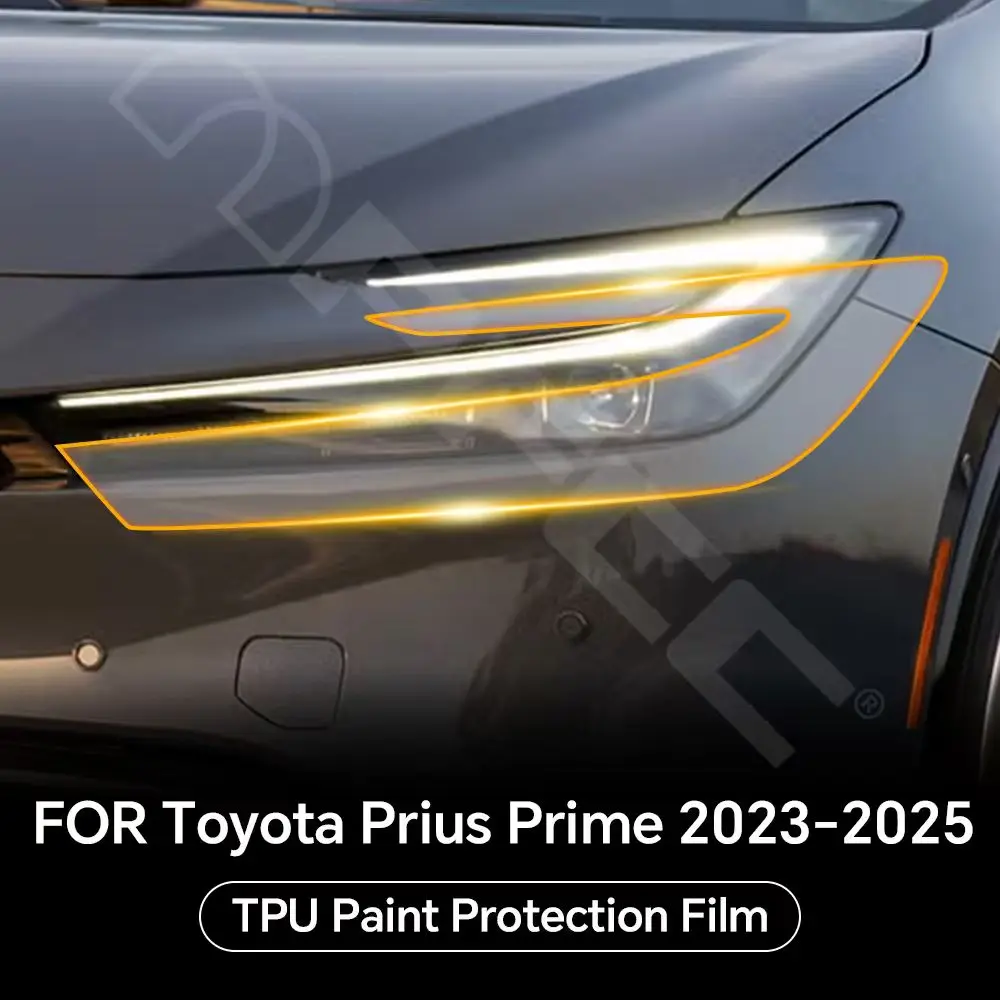 

Headlight Rearview B Pillars TPU Protection Film For Toyota Prius Prime 2023-2025 Anti-Scratch Pre-cut Clear PPF Invisible Cover