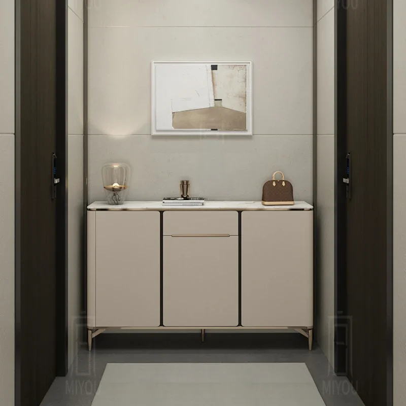 

xz1yj Шикарный стиль Каменная плита Входной шкаф для обуви Входной шкаф Встроенный большой вместительности Современный минималистский