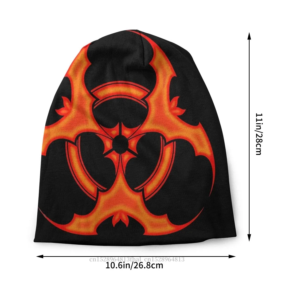 Gothic Outdoor Beanie Hats Vampire Biohazard Symbol Thin Hat Bonnet Special Skullies Beanies Caps Men Women's Earmuffs