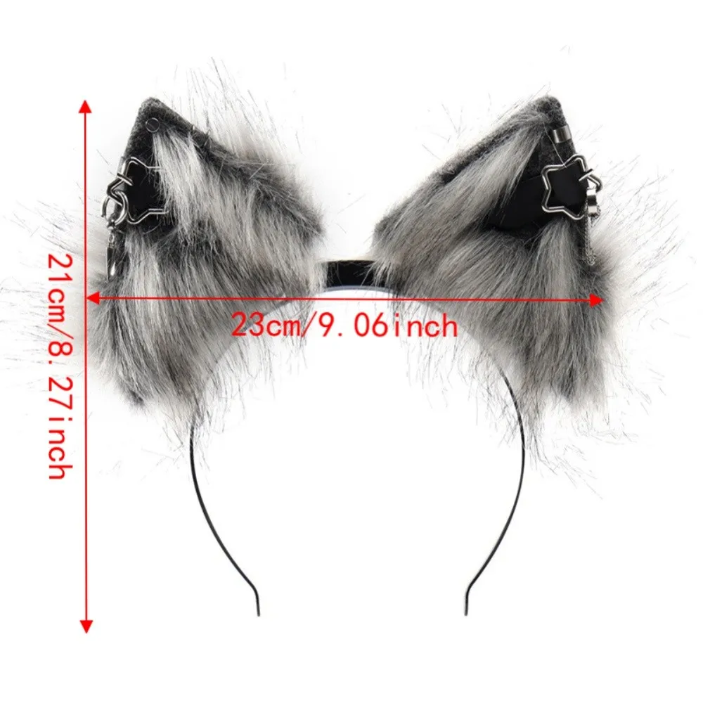 Funny Animal Movable Ears Headband Detachable Ears Rechargeable Cosplay Hair Hoop Plush Faux Fur Electric Shaking