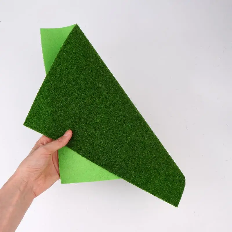 

DIY модель проекта сцена железнодорожный макет аксессуары 15/30 см квадратный коврик для травы 3/5/8 мм толстый искусственный газон ковер 1/2 шт.