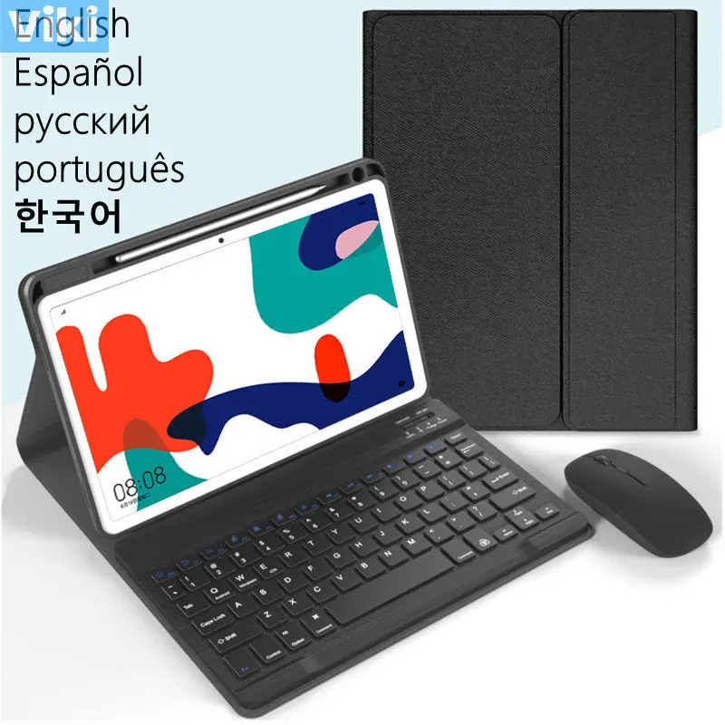 

Case for Huawei Matepad 11 10.95 2021 Keyboard Teclado for Mate Pad 11 DBY-W09 L09 Tablet Cover Russian Spanish Korean Keyboard