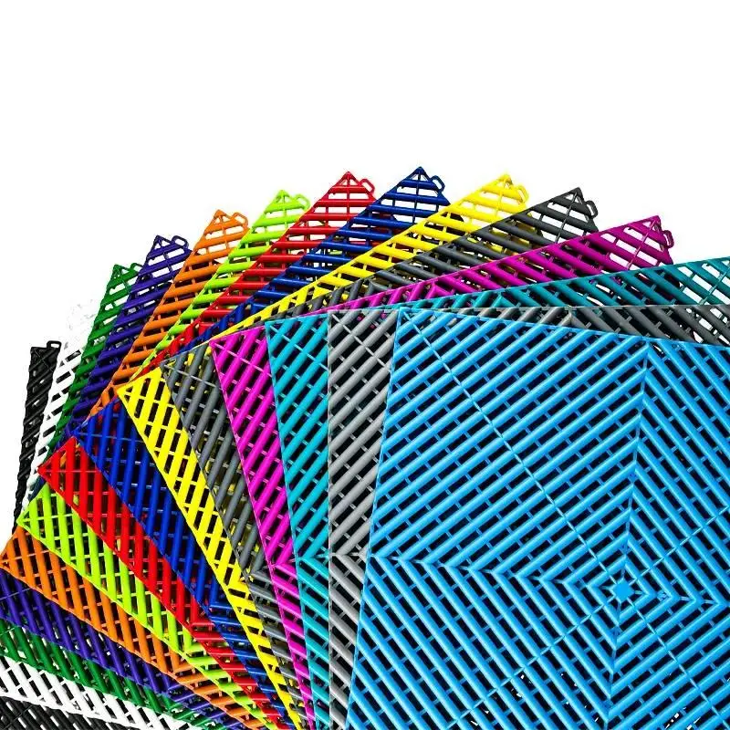 2026 Car Garage Floor Grate Plastic Modular Interlocking Tiles Pp Garage Floor Tiles Anti-slip Drainage Mesh Board