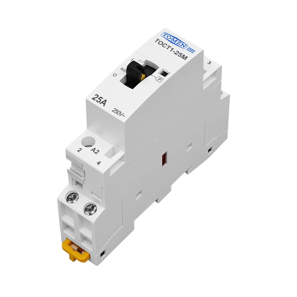 TOCT1 2P 25A 220 فولت/230 فولت 50/60 هرتز Din السكك الحديدية المنزلية التيار المتناوب وحدات المقاولين مع مفتاح التحكم اليدوي 2NO أو 1NO 1NC أو 2NC