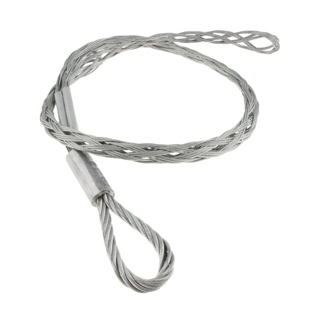 

4 Feet Cable Wire Mesh Pulling Grip for 2.7-3.7inch Diameter Insulated Wire, Flexible Eye *