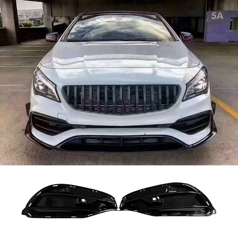 

Fog Light Cover Front Bumper Grille Fog Light Grille For Mercedes Benz CLA Class W117 AMG Sports Edition 2017-2019 Replacement